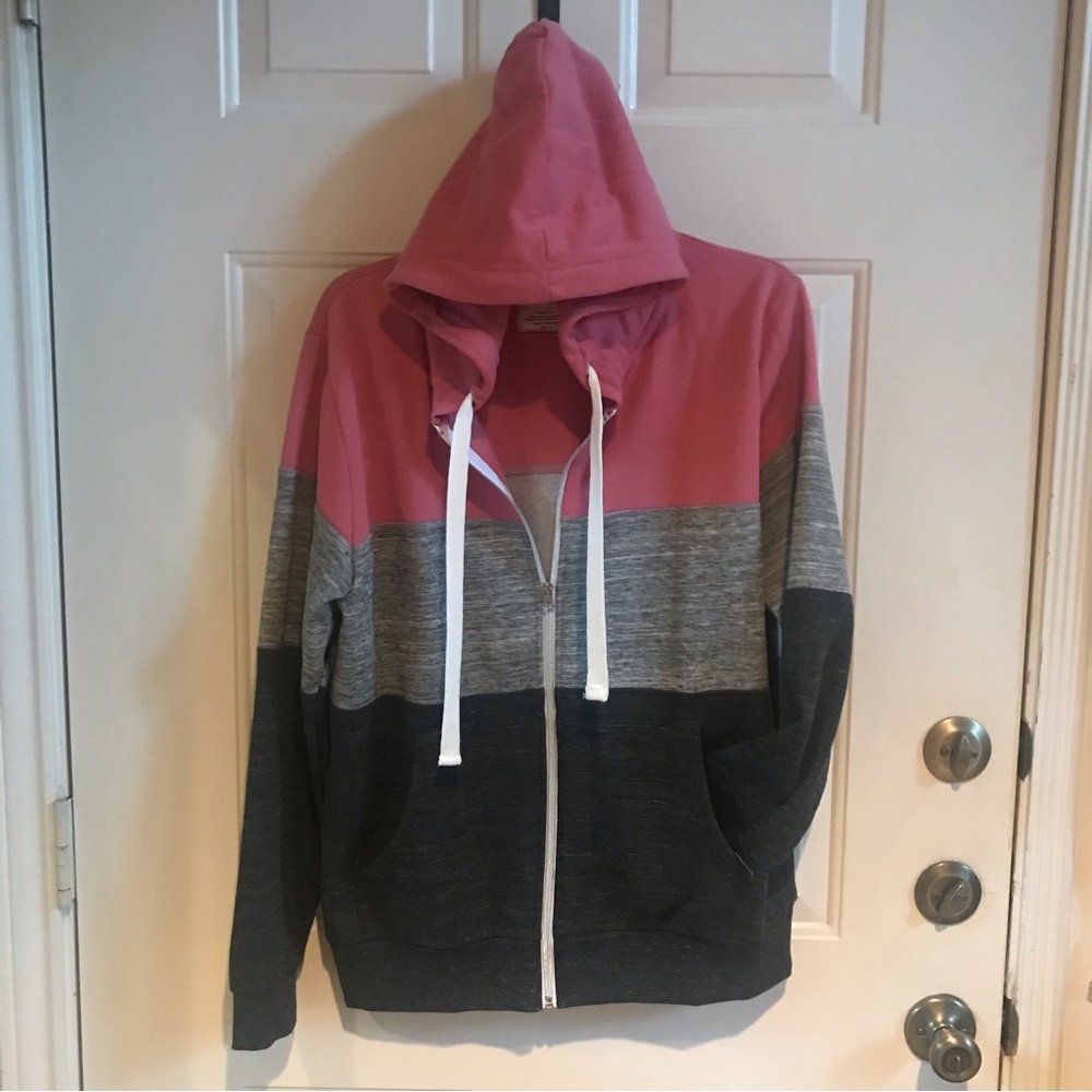 Pink & Gray Hoodie | NWOT